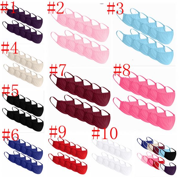 

adjustable earrope mouth reusable protective face dustproof masks outdoor sunshade anti-uv breathable gauze mask yya247 j6ni#