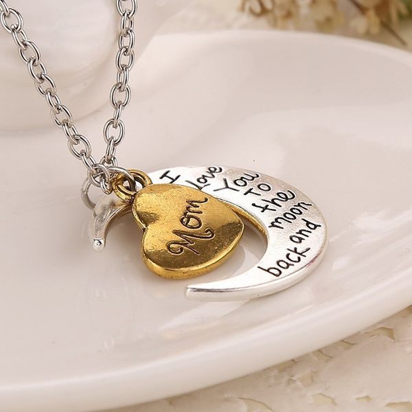 

love fashionwceiback you to the moon and i silver necklace vintage family necklaces pendants fashion women jewelry mom christmas gi