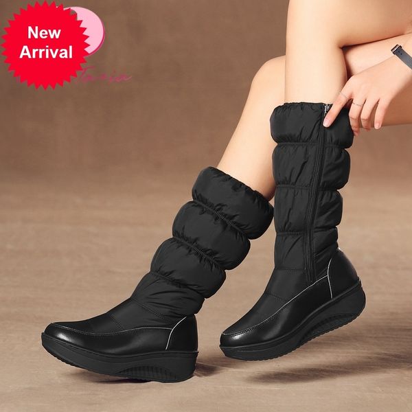 

2021 the new size 35-44 ladies down snowboots fashion shoes kysv, Black
