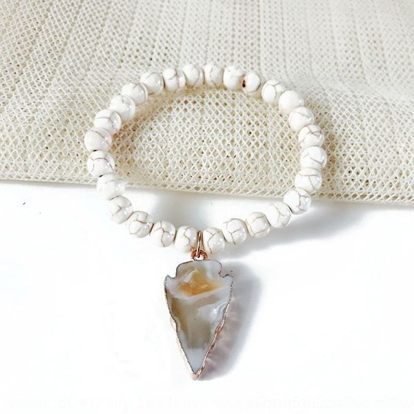 

uqqyc white pine arrow pendant white pine toitt bead arrow stone pendant bracelet stone bracelet bead, Golden;silver