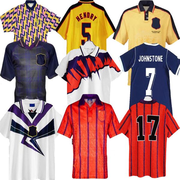 

scotland retro soccer jersey retro classic 1986 1995 1998 vintage antique burley lambert collection 96 98 football shirts hendry gallacher, Black;yellow