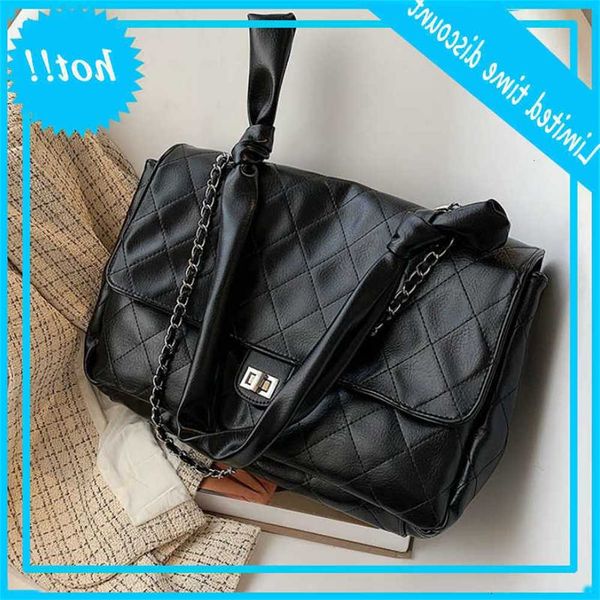 

winter black coated retro large capacity women task 2021 new style fashion all-match single shoulder bag