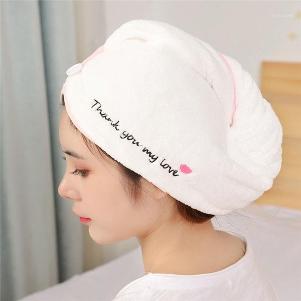 

towel hair towes rapided drying quick dry hat wrapped bathing cap bathroom accessories &3o091