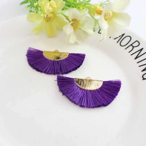 

1pair mini fan shape tassels pendant diy boho jewelry decorative supplies women earrings necklace finding tassel fringe trim h jllile