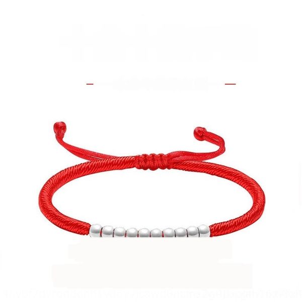 

tuwpp perfect transfer pearl bracelet red rope of the string of life hand year braided rope ropebracelet network braided ropered live tv zuy, Golden;silver