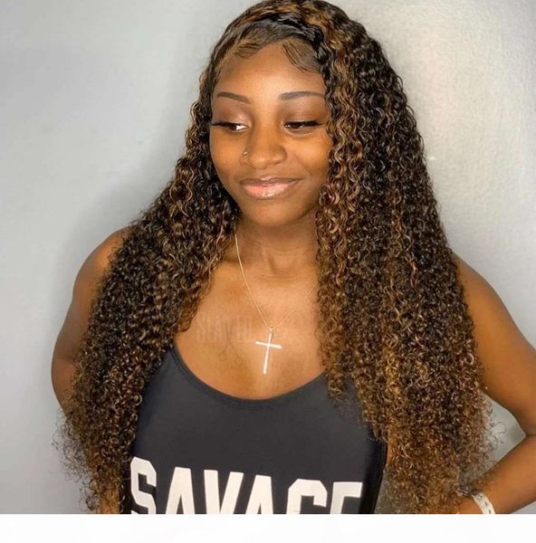 

diva ombre highlight silk base fake scalp lace human hair wigs hd lace, brazilian hair brown mixed blonde curly human hair 150%density, Black;brown