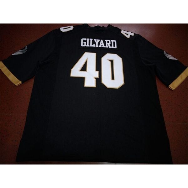 

3740 ucf knights eriq gilyard #40 real full embroidery college jersey size s-4xl or custom any name or number jersey, Black
