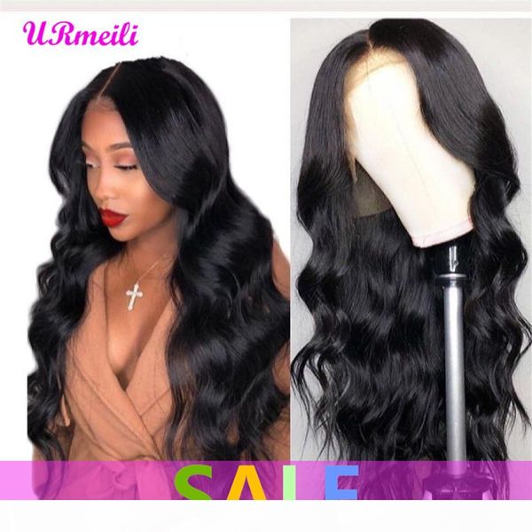 

body wave closure human hair wigs for black women brazilian remy body wave lace front wig preplucked brazilian human hair closure lace wig, Black;brown