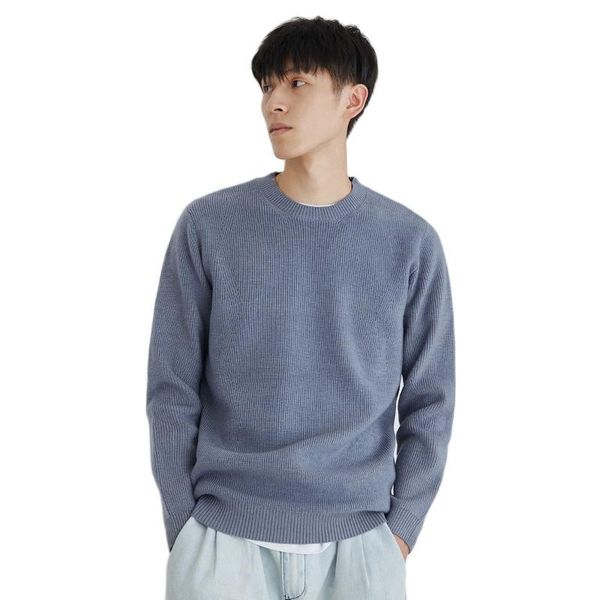

crew neck pullover autumn 2021 new korean trend versatile solid color base shirt casual long sleeve t-shirt for men 48161830, White;black