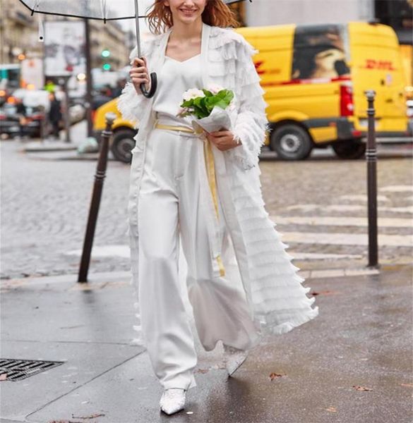 

european american women's tassel long windbreaker overcoat middle east large cardigan windbreaker coat heihe white fashion, Tan;black