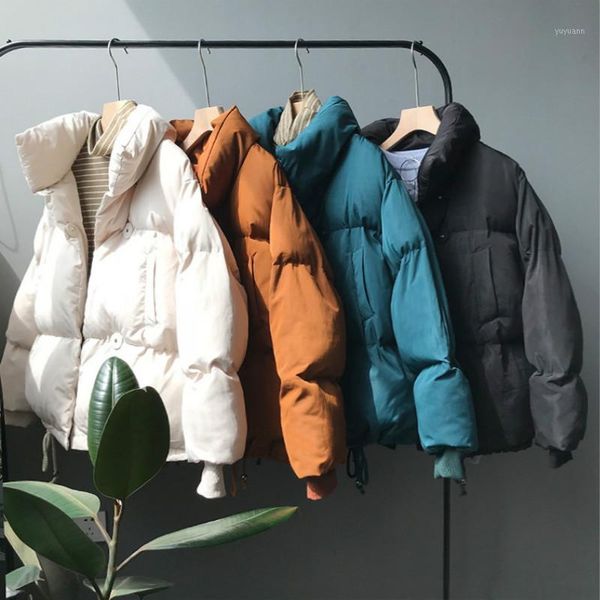

female 2019 women's parka new korean students winter long thick candy colors cotton clothing oversize fashion coat ladies jacket1, Black