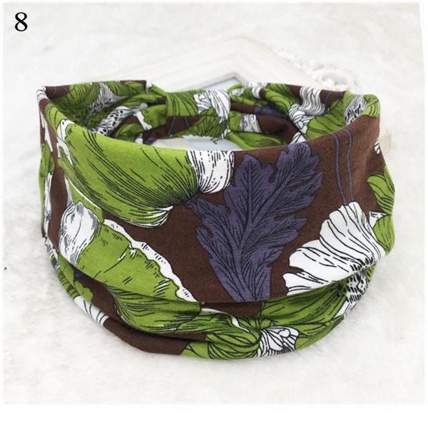 

boho wide cotton bandanas stretch print headband turban sports yoga knotted striped women men fashion hairband qyluqc