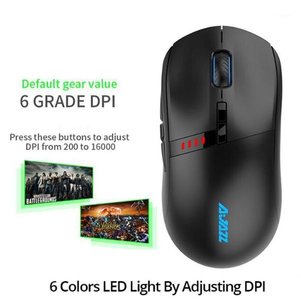

mice ajazz i305pro wireless game mouse rgb 2.4g type-c dual-mode 16000 dpi 8 keys gaming for pc lapcomputer1