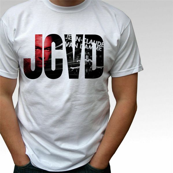 

jcvd logo jean claude van damme white t shirt men's t shirt size s - 3xl m xl 2xl 23xl tee shirt sport hooded sweatshirt hoodie