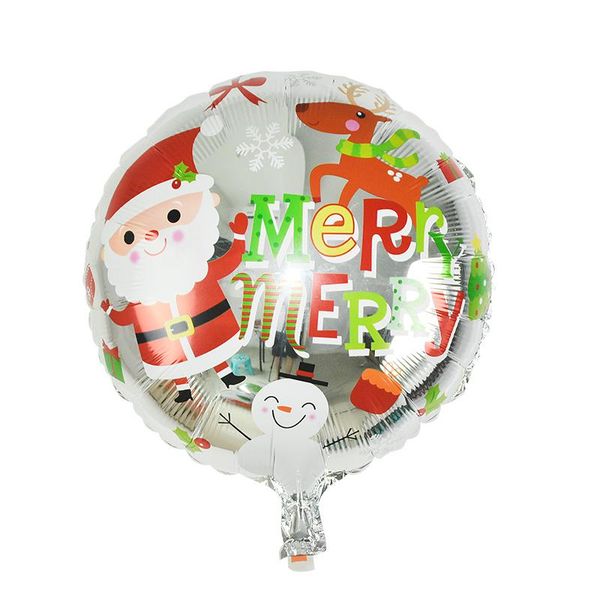 

5pcs 18inch merry christmas round foil balloons snowman santa christmas tree ballon kids favor toys xmas party decoration qyltag mywjqq