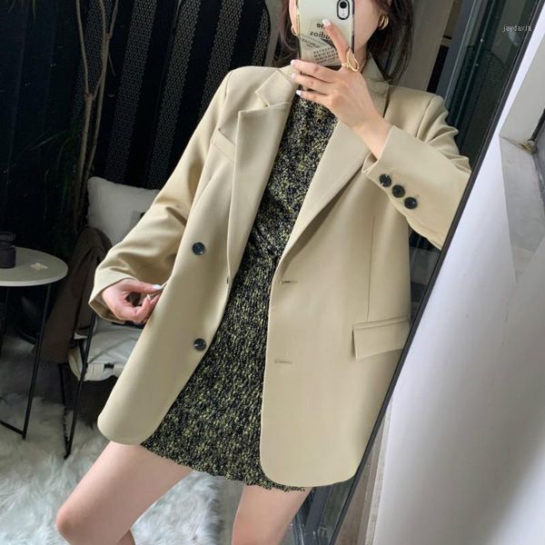 

retro right-angle shoulder suit jacket women's korean casual english style high feeling western jacket women's1, White;black