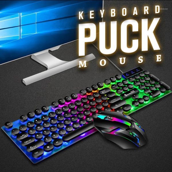 

keyboard mouse combos kisscase gaming mechanical usb computer pc gamer set rgb led backlight for lapergonomic wired mouse1