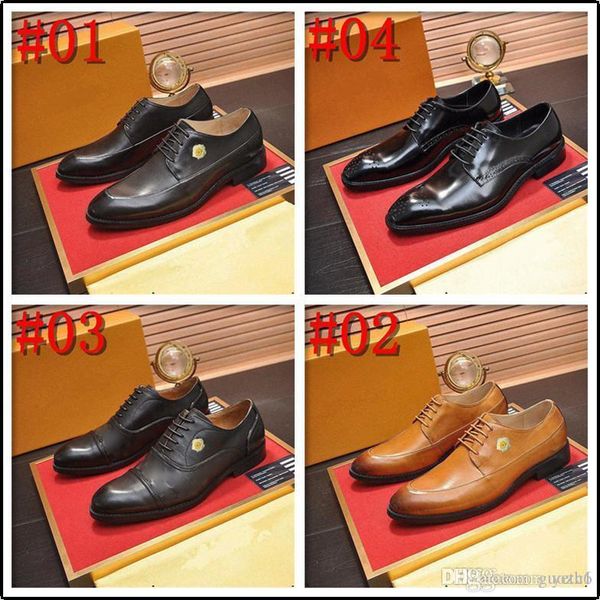 

mi men's dress shoe snakeskin grain leather men wedding oxford shoes lace-up office suit men's casual shoes luxury italian 33, Black