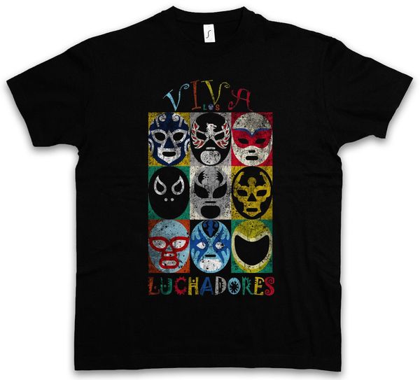 

2020 men fashion t shirt luchadores t shirt wrestling wrestler mexican mexico latin latino mask masks sport hooded sweatshirt hoodie