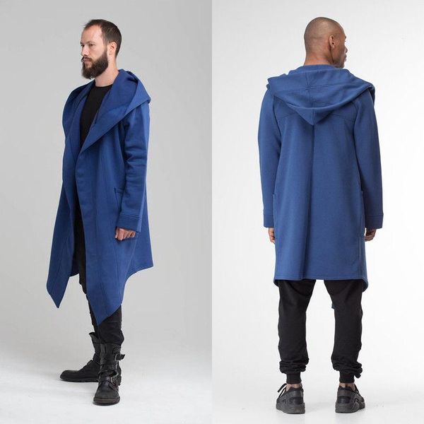 

fashion men women hoodie warm hooded solid coat jacket spring cardigan burning man costume oversize, Black