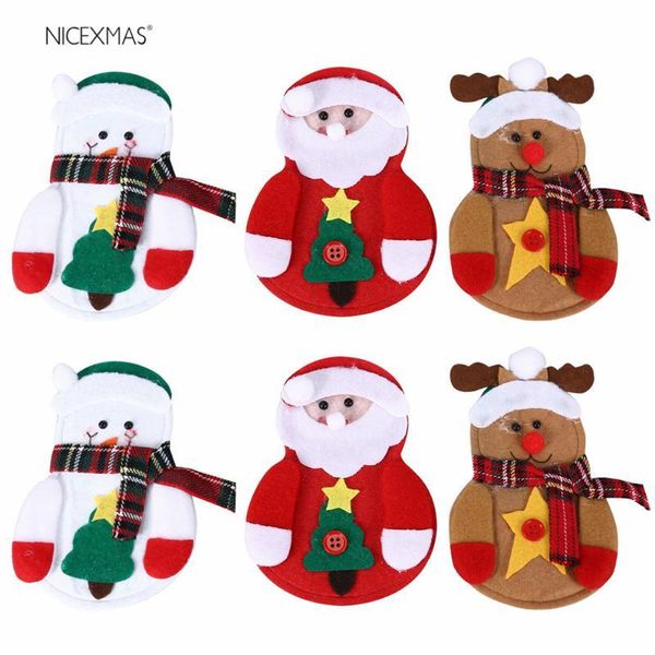 

сумки для украшения украшения главная подарки рождество посуда fork карманный стол год holder новый ножевые нож qylxnr mywjqq