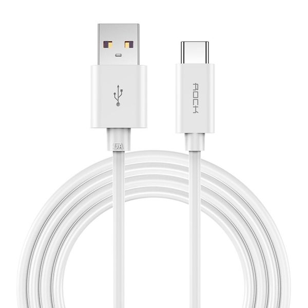

rock c4 5a usb-c type-c to usb charge sync round data cable length 1m