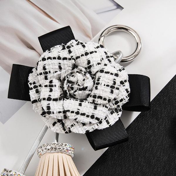 

fashion rose with tassel keychain gifts for women llaveros mujer car bag accessories keyring holder jewelry accessory eh342 h sqcwru
