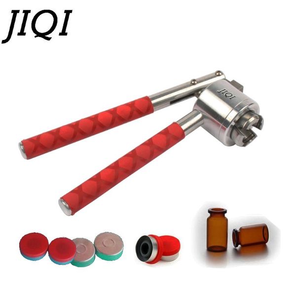 

jiqi stainless steel hand held crimper vial sealer 13mm 15mm 20mm perfume bottle sealing machine manual capper flip off capping