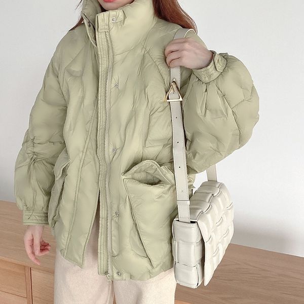 

winter women's white duck down coats short jacket comfortable warm thicked jackets coat pink girl sweet fashion streetwear y201026, Black