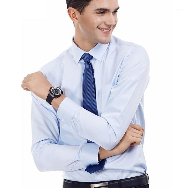 

2020 new formal business mens dress shirts regular fit men long sleeve plus size shirt slim fit men's tuxedo shirt1, White;black