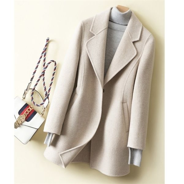 

autumn and winter new slim small woolen temperament comfortable jacket women's short nitz shirt hepburn trend 201216, Black