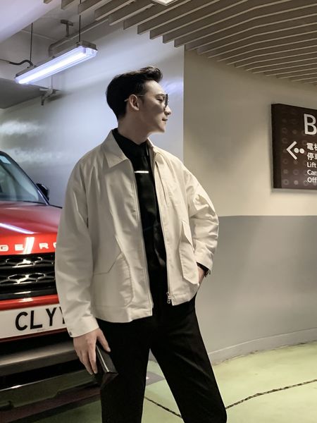 

daio mens korean men's slim white lapel jacket casual versatile british short coat