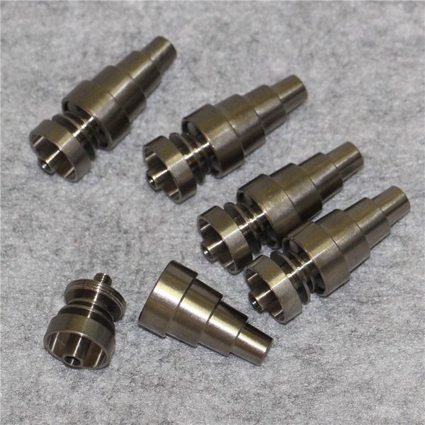 Ferramentas de Mão Banger Metal Domeless Titanium Prego 10mm 14mm Junta feminina masculina 6 em 1 Ti Nail para tubulação de água de vidro Bong