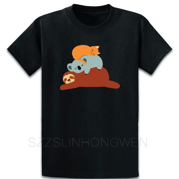 

cute animals koala sloth kittens character building fitness standard summer style formal round neck sport hooded sweatshirt hoodie t shirt