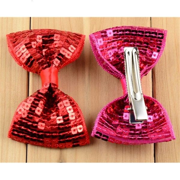

factory26bfbaby embroidery sequin bows clip girls for christmas gifts kids giltter hair diy accessories y292