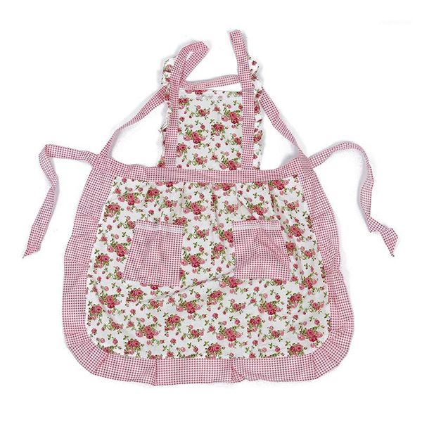 

aprons rose bud grid pattern kitchen cooking apron restaurants home1