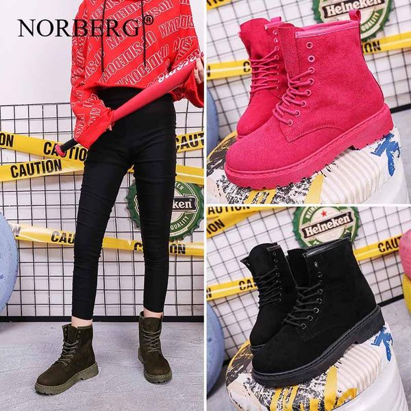 

warm winter bootsr women shoes plus size female faux suede ankle boot for woman plush ladies snow boots pu lace-up sport woman, Black