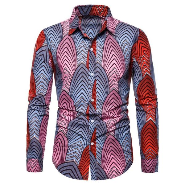 

men's casual shirts feitong man in man's 3d printing vintage slim long sleeve dress shirt blouse #g45, White;black