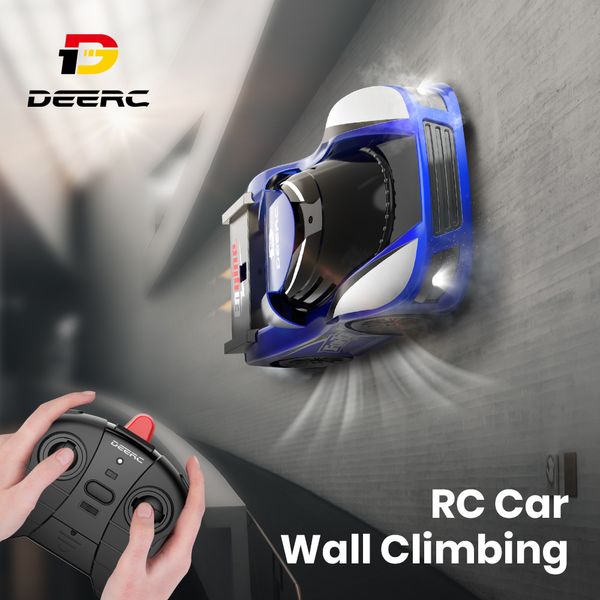 Deerc RC carro Drift Racing LED luz de parede de parede escalada de controle remoto carro escalada paredes brinquedo rc máquina de brinquedo rádio controlado LJ200919