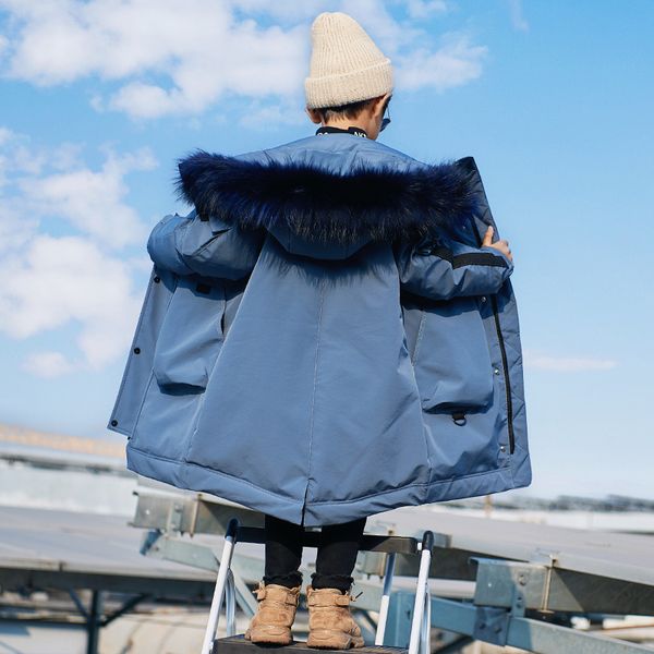 

2020 новых детских мальчиков зима вниз хлопка ватник, Blue;gray