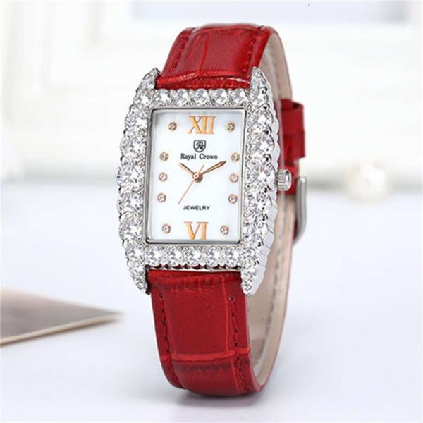

royal crown real belt women's fashion trend diamond studentgirl quartz watch
