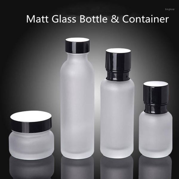 

50g empty maglass cosmetic container,refillable cosmetic package with lid,nice cream bottle1