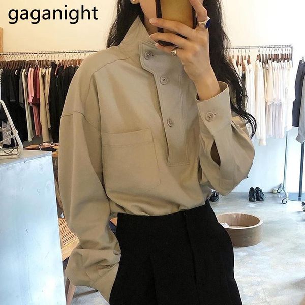 

gaganight fashion women blouse long sleeve spring autumn shirt office lady chic korean blusas 2020 casual loose shirts blouses, White