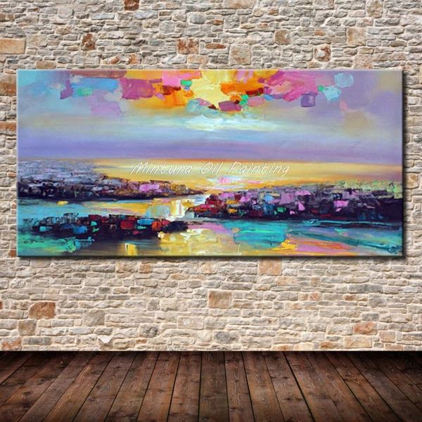 

paintings mintura art hand painted abstract landscape oil on canvas modern wall pictures for living room bedroom decoration