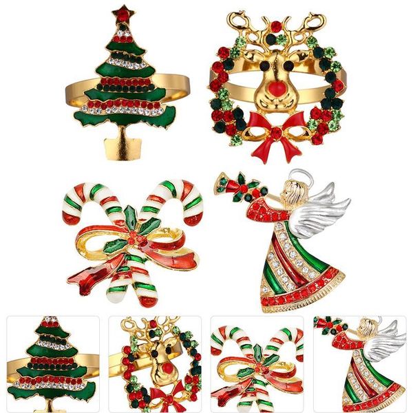 

4pcs napkin rings alloy cute elegant exquisite napkin ring decor napkin buckle holder for party christmas cafe ho qyldtt