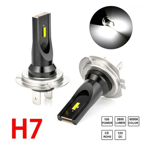 

2pcs h7 6000k 100w beam kit led fog light bulb day running light ip65 led car headlight conversion kit bulbs headlamp1