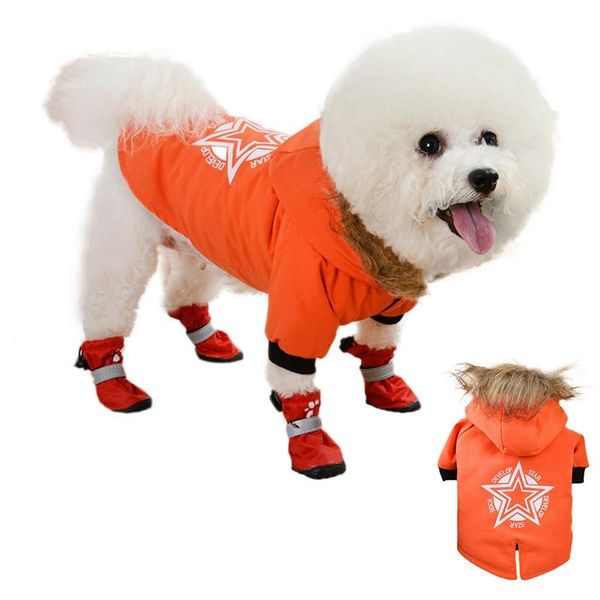 

dog apparel winter jumpsuit for dogs warm clothes coat pet down jacket puppy clothing hoodies small medium outfits