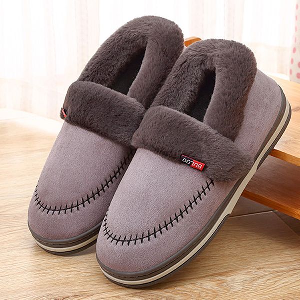 

large size 43-46 couple winter woman slippers short plush slippers non slip indoor slippers wear-resistant shoes for home y201026, Black