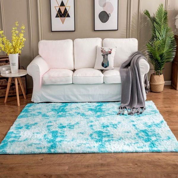 

carpets shaggy tie-dye carpet printed plush floor fluffy mats kids room area rug living silky rugs home decor soft mat1