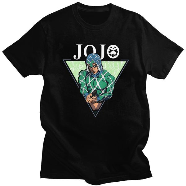 

cool jojo bizarre adventure tshirt for short sleeves manga guido mista s slim fit gift idea sport hooded sweatshirt hoodie men t shirt